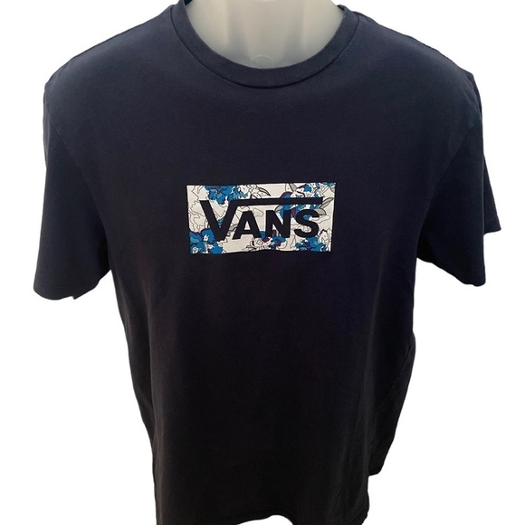 VANS Skate Tropical Floral Logo Tee Shirt Men M Medium Slim Fit - Picture 1 of 5